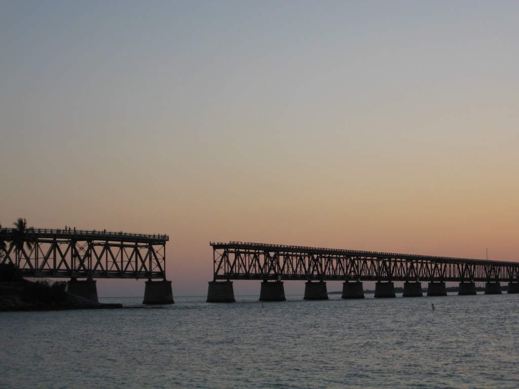 broken rail bridge by bahia honda